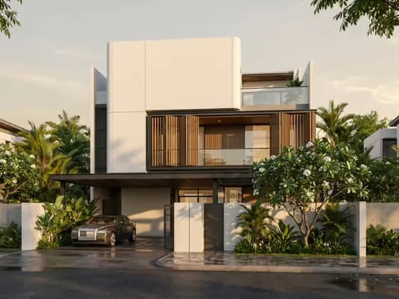 Concrete Drum 19 — Frangipani street, soft warm evening
